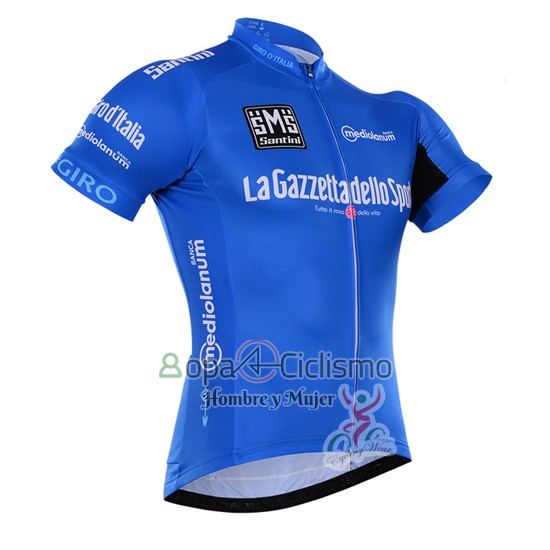 Giro d'Italia Ropa Ciclismo Culotte Corto 2016 Hombre Mangas Cortas Azul y Blanco